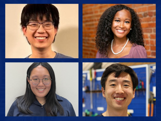 Four undergraduate students honored by the Computing Research Association