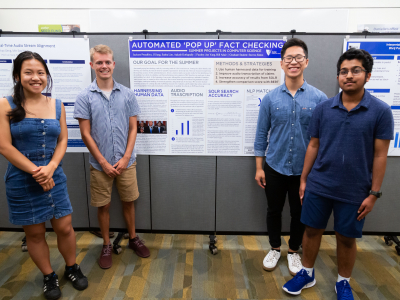 Summer Research Showcase: Automated Pop-up Fact Checking Project – participating students