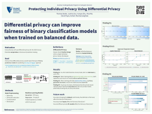Protecting Individual Privacy Using Differential Privacy Poster