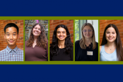 grid of five students